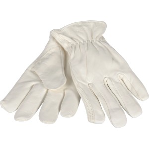 OX-ON Eco Supreme 7602 Arbeitshandschuhe aus Ziegenleder, weiß, Größe 8.