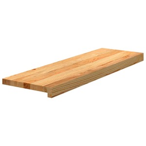 Hellbraune Treppenstufe aus massivem Eichenholz, 80x30 cm. Stufe für Treppen.