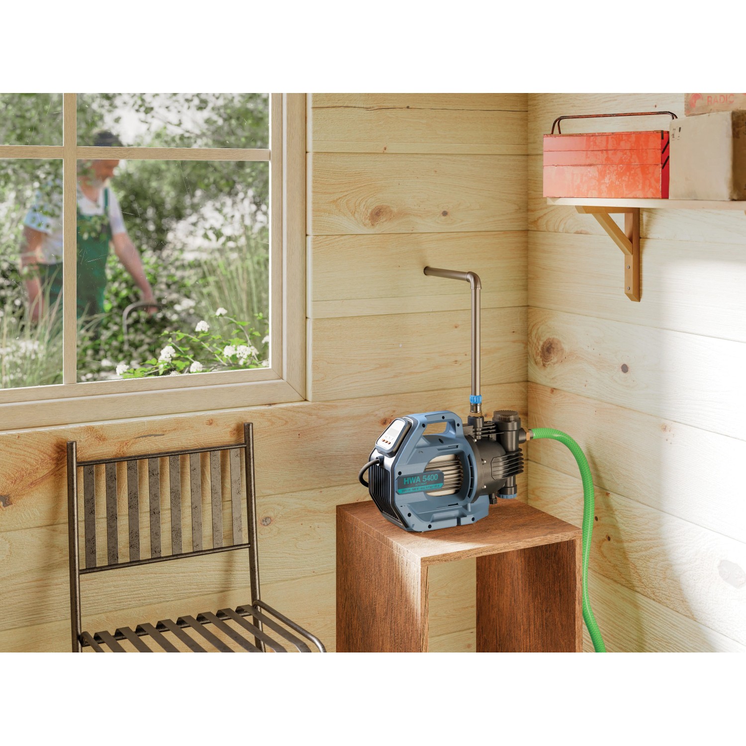Hauswasser-Gartenautomat HWA 5400 zur Gartenbewässerung und Hauswasserversorgung.