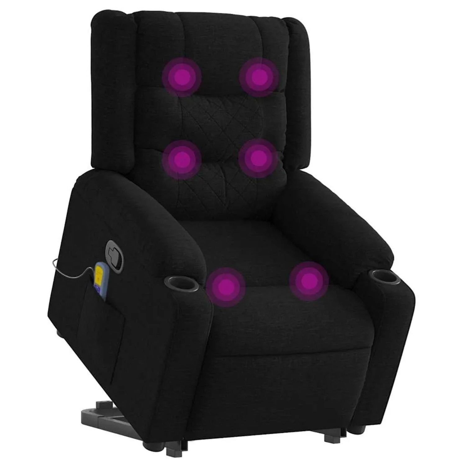 vidaXL Massagesessel mit Aufstehhilfe Schwarz Stoff 3206578 günstig online kaufen