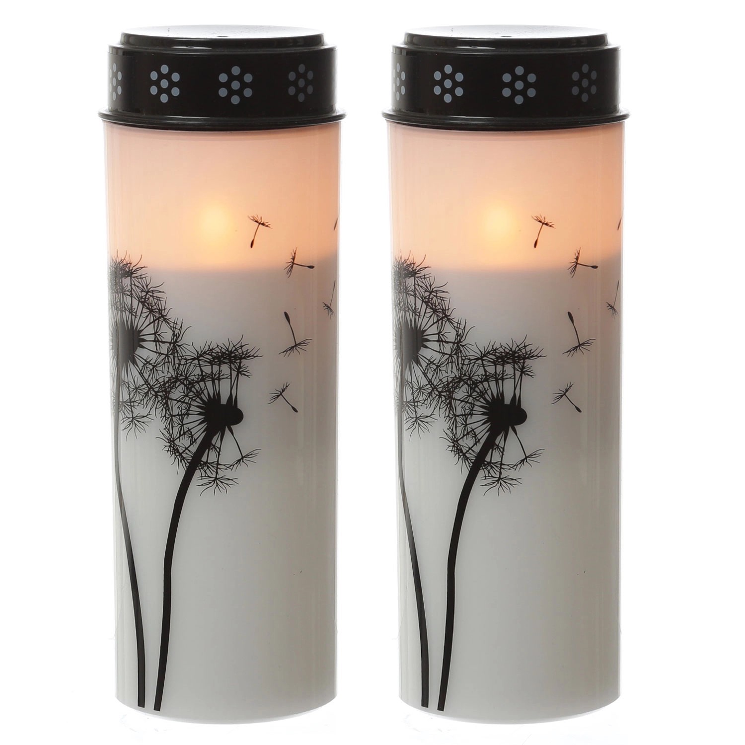 Marelida LED Grablichter Grabkerzen Pusteblume Friedhof Trauer Gedenklicht günstig online kaufen
