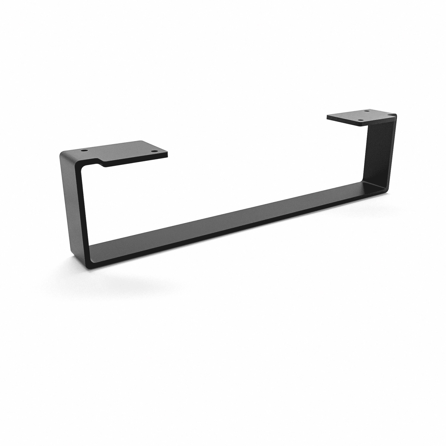 HEVVA Möbelbein LUXEMBURG 10 cm Hoch 40 cm Tief 1 Fuß Schwarz