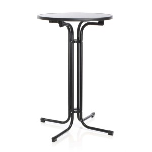 Toboli Klappbarer Bistrotisch Schwarz Ø 80 Cm Stehtisch Bartisch Partytisch Rund