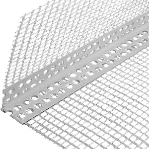 Eckprofilwinkel aus PVC, 10x15x150cm, 3er-Pack, für Putzarbeiten.