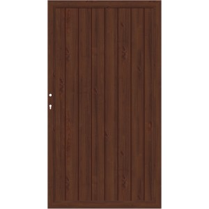 Sichtschutzzaun-Tor Longlife Riva Nussbaum, 180x98cm, mit Schloss.