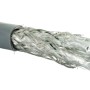 Graues Schwaiger CAT 6a Netzwerkkabel S/FTP, 25 m, mit freiliegenden Adern.