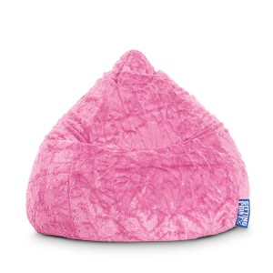 Pinker Sitzsack "Fluffy" von Sitting Point mit 220 l Volumen. Bequemer Sessel für Wohnzimmer und Jugendzimmer.