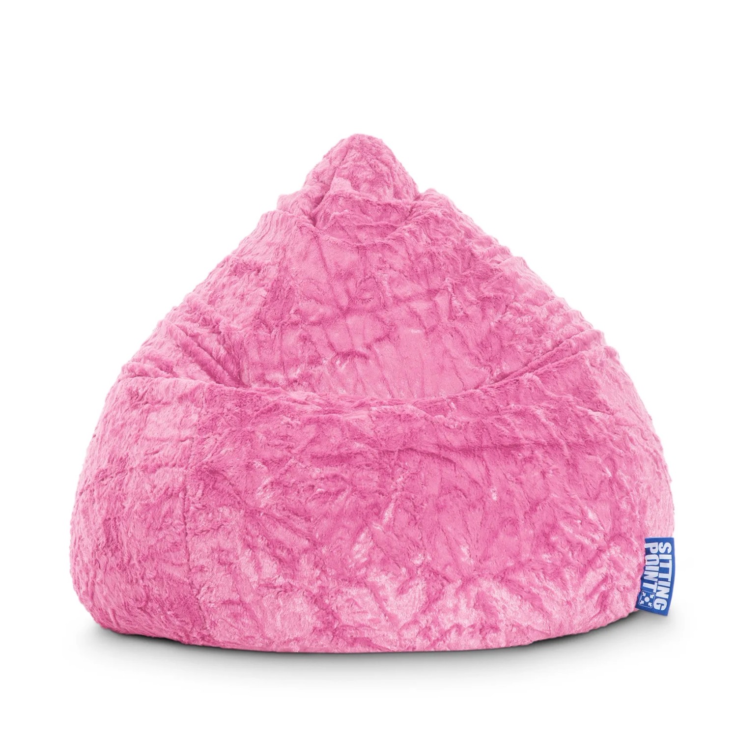 Pinker Sitzsack "Fluffy" von Sitting Point mit 220 l Volumen. Bequemer Sessel für Wohnzimmer und Jugendzimmer.