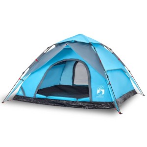vidaXL Kuppel-Campingzelt 5 Personen Blau Quick Release 4004186