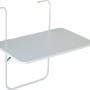 Weißer, rechteckiger Balkon-Hängetisch (60x40 cm) von Best, abklappbar und wetterfest.