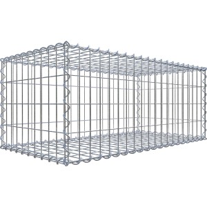 Gabiona Gabionenkorb, 40x100x50 cm, Maschenweite 5x10 cm, Drahtkorb für Einfassungen und Mauersysteme.