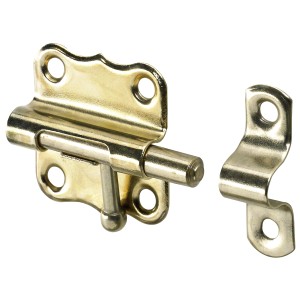 Hettich Grendelriegel, 33x55 mm, vermessingt, für Türen und Tore.