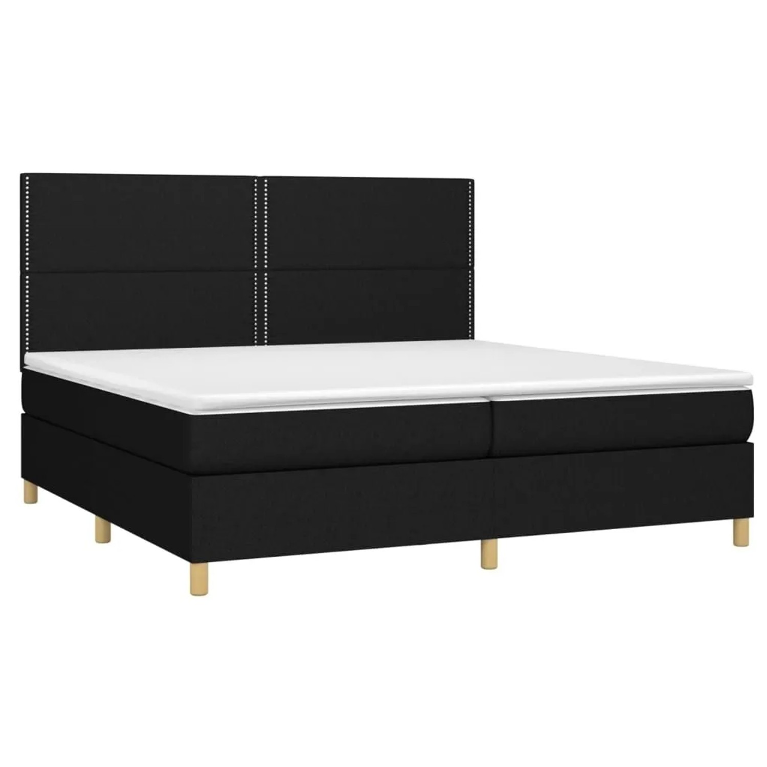 vidaXL Boxspringbett mit Matratze & LED Schwarz 200x200 cm Stoff 3135383 günstig online kaufen