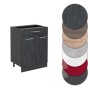 Vicco Küchenunterschrank R-Line, 80 cm, Landhaus Weiß/Anthrazit mit Marmor Arbeitsplatte und Farbauswahl.
