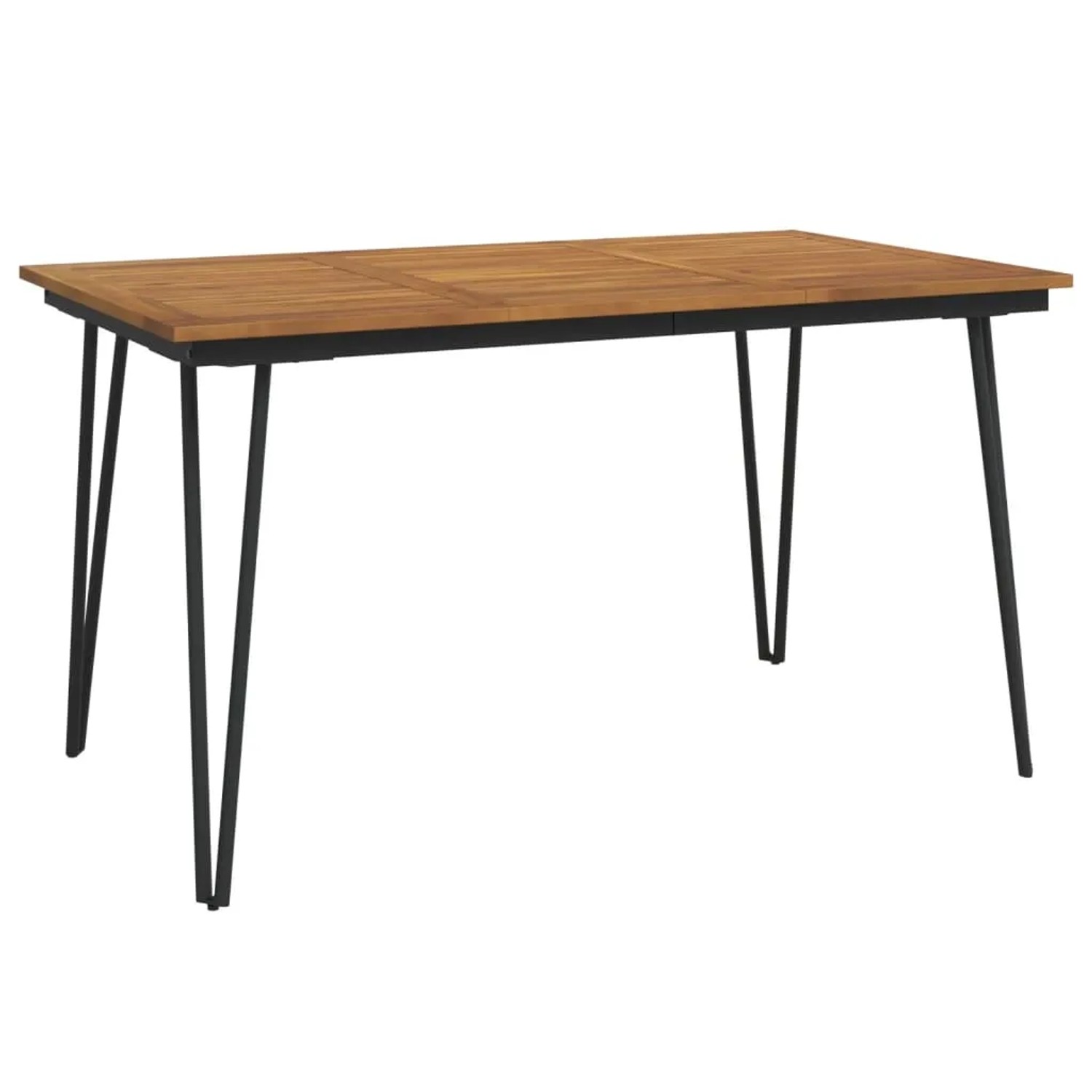 vidaXL Gartentisch mit Haarnadel-Beinen 140x80x75 cm Massivholz Akazie 319519