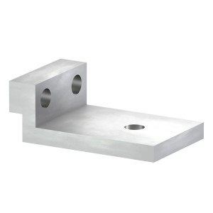 Blendenhalter für Aluprofil Ecofix 45x38 mm zur Terrassenverblendung.