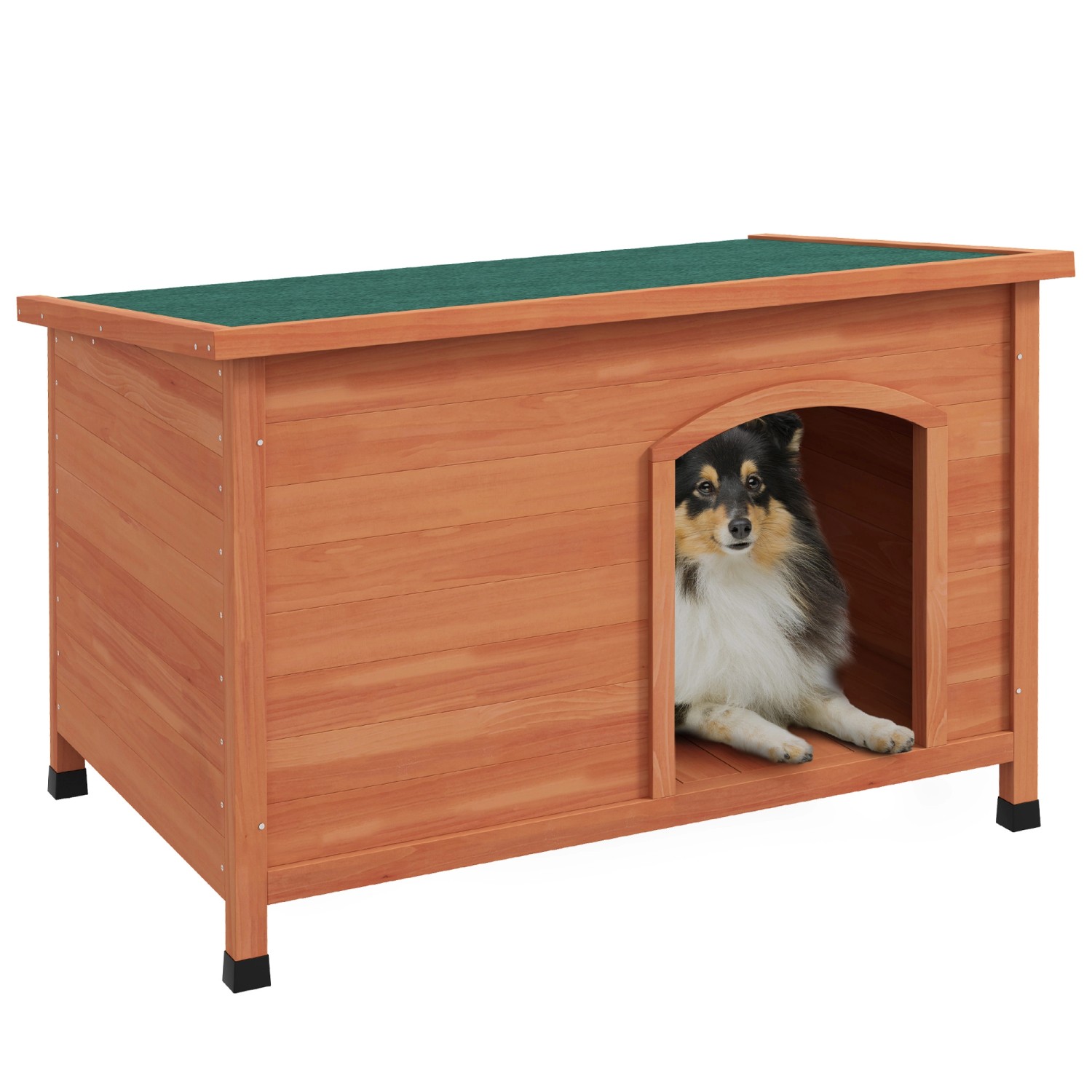 PawHut Hundehütte mit Abnehmbarem Boden 100 x 65 5 x 68 cm
