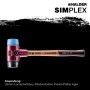 Halder Simplex Schonhammer mit TPE-soft und Gummi-Einsatz, Durchmesser 80 mm.