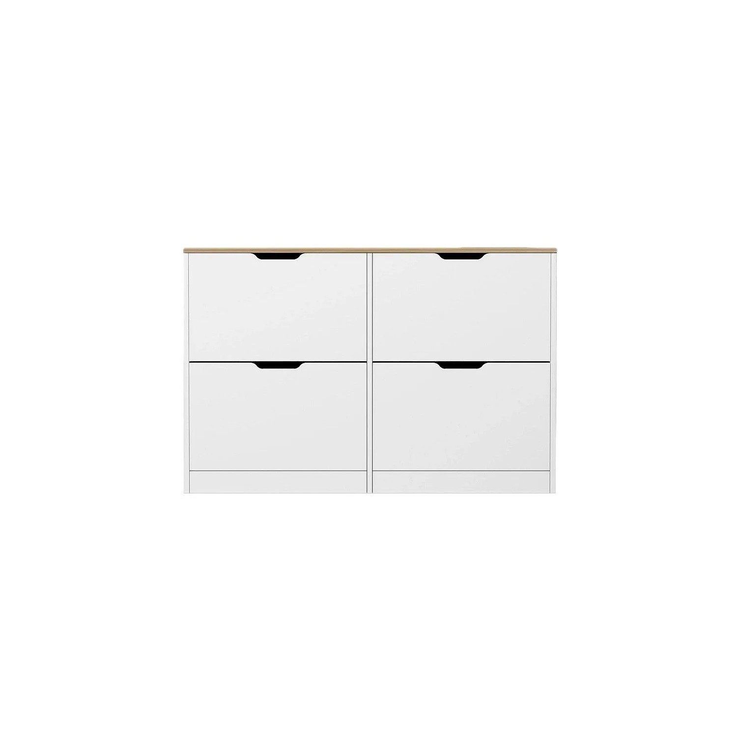Vente-unique Schuhschrank Lotula Naturfarben Hell  Weiß 120.5 cm