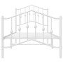 Weißes Metall Bettgestell (80x200 cm) mit Kopf- und Fußteil von vidaXL.