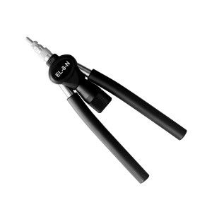 GOEBEL EL-8-N Zweihand-Hebelnietzange für Blindnietmuttern M3-M8. Schwarze Nietmutternzange aus Aluminium und Stahl.