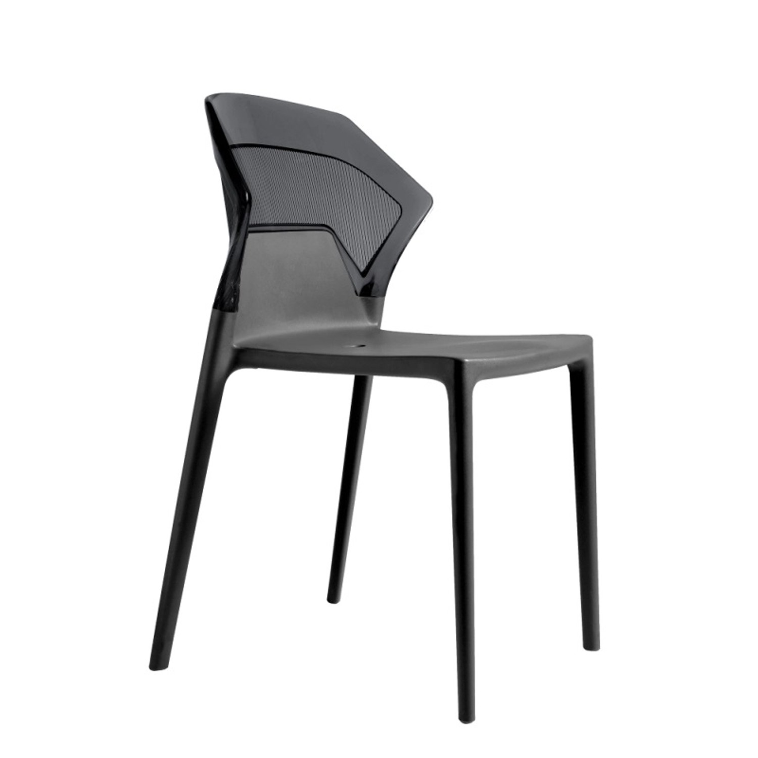 Papatya Stuhl Ego-S Anthrazitgrau 22 Stuhlsitz  Oberteil Transparent Grau 3 günstig online kaufen