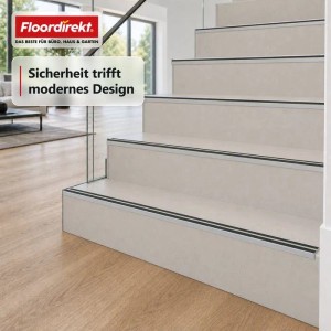 Floordirekt Treppenkantenprofil Aura Aluminium Anti-Rutsch-Profil Fluoreszierend 134 cm