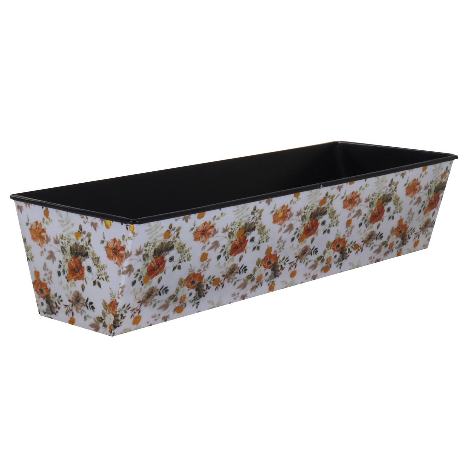 A.H.G. Blumenkasten Flora mit Gold-Reflexen Eckig 51 x 18 x 10,5 cm Weiß