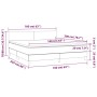 Dunkelgraues vidaXL Boxspringbett 160x200 cm mit Matratze und Kopfteil. Bett aus Samt.