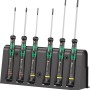 Wera Schraubendreher-Set Kraftform Micro, 6-teilig, für Feinmechanik in Halterung.