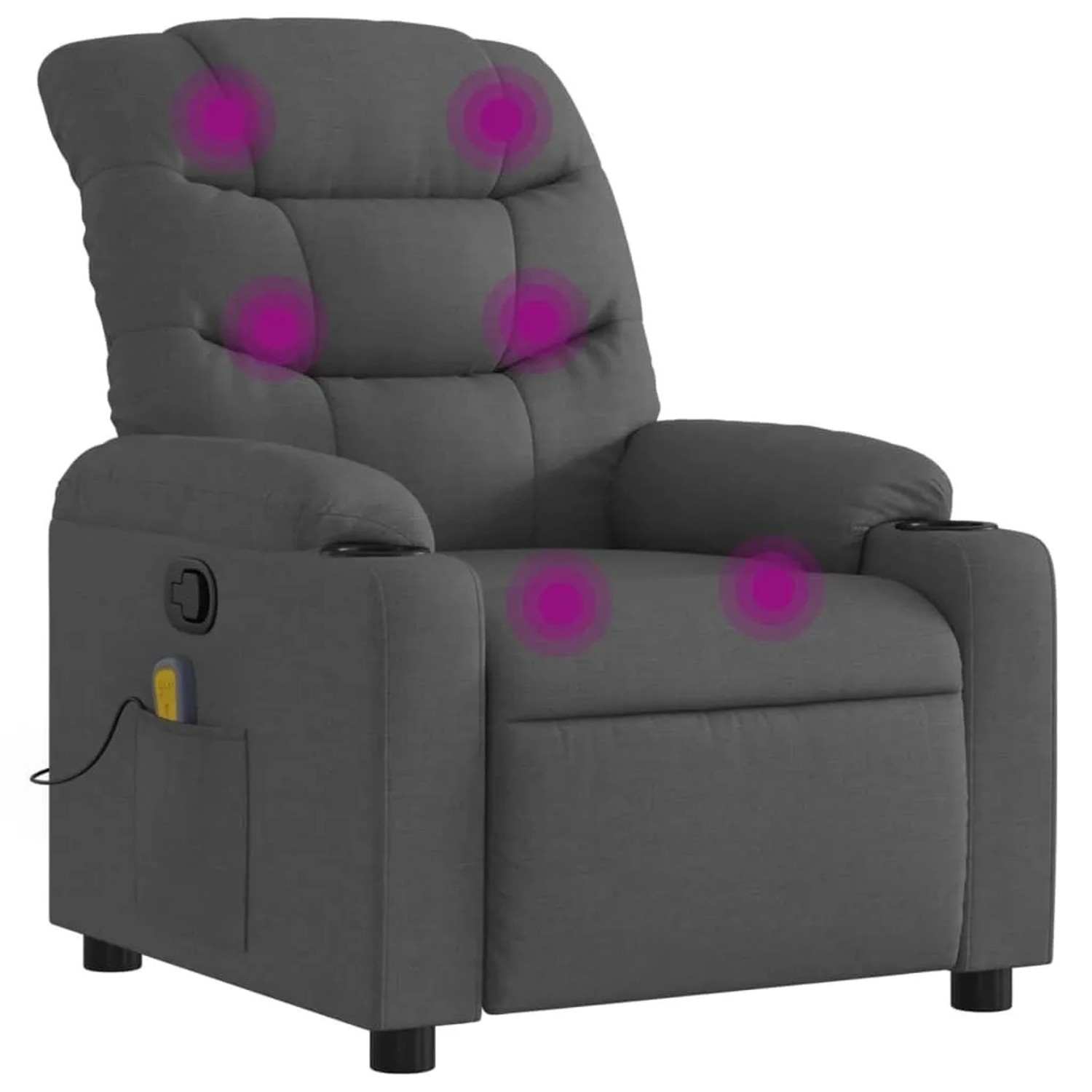 vidaXL Massage-Relaxsessel Stoff Dunkelgrau 3206916 günstig online kaufen