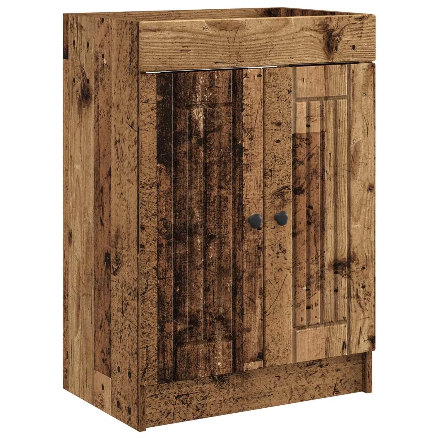vidaXL Unter dem Waschbecken Badschrank Altholz 56 x 37,5 x 81 cm 890042