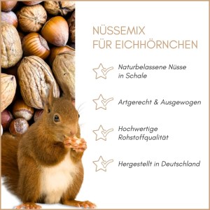 Supravit Frische Nüsse Mix für Eichhörnchen Ganzjahresfutter