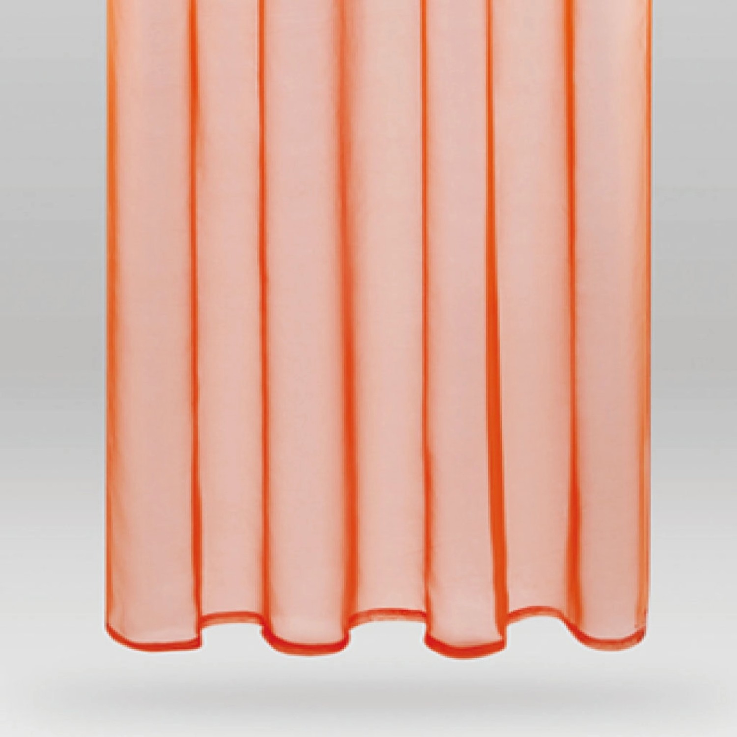 Orangefarbener Dekoschal Noella 2er-Pack, 140x245 cm, mit Universalband für Fenstervorhänge.