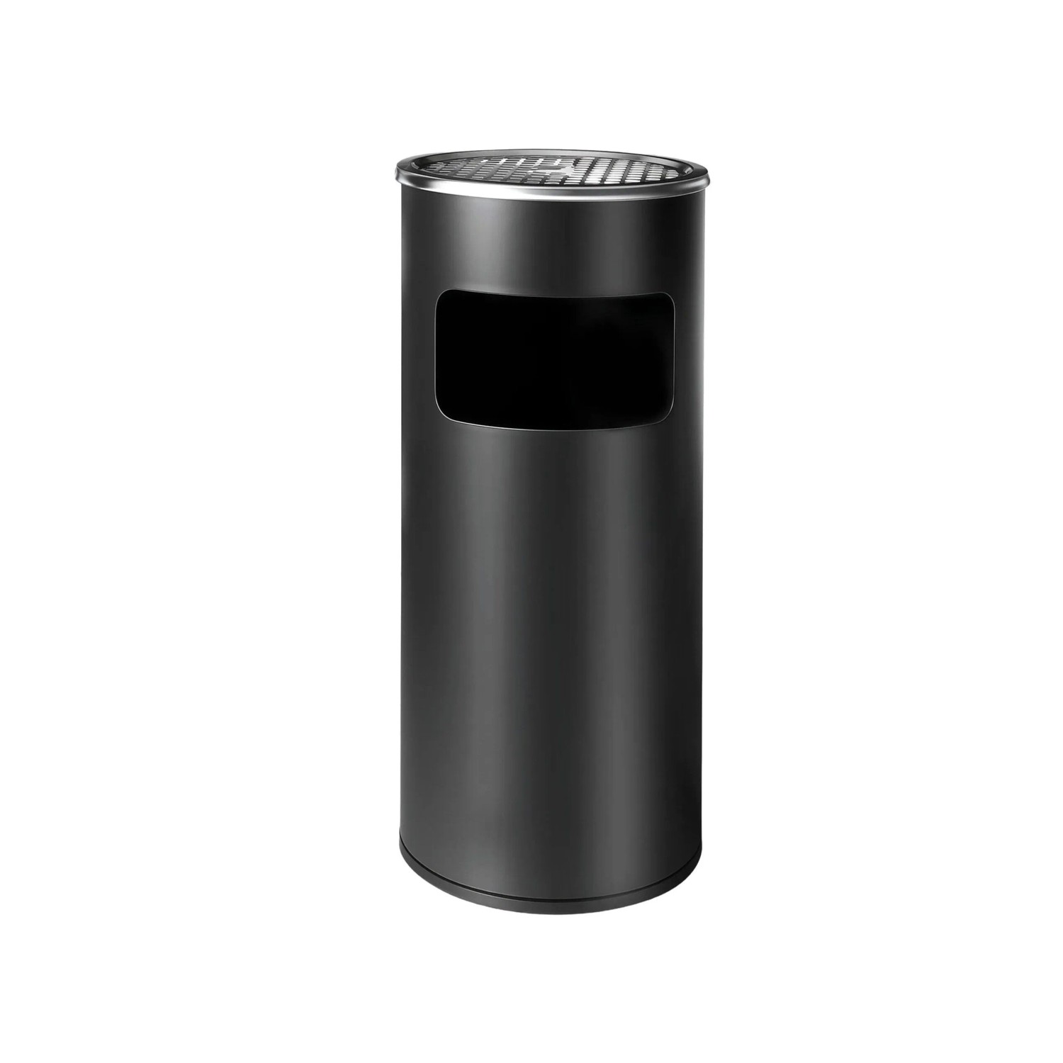 Relaxdays Standaschenbecher Eisen Schwarz Mit Inneneimer 30, 60,5 cm x 23,5 cm 2,6 kg