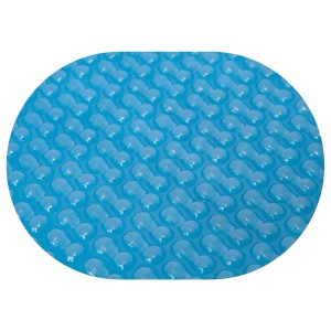 Hellblaue Solarplane 400µm GeoBubble für Ovalpool 620x350cm zur Pool Erwärmung.
