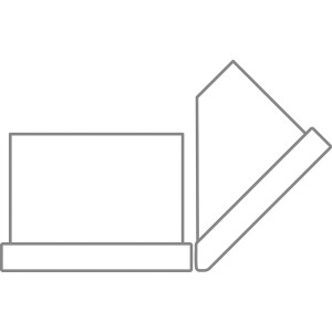 Diephaus L-Stein Ecke bewehrt, 90 Grad, 130x100x12 cm, 2-teilig, grau. Für Mauersysteme und Einfassungen.