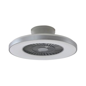 Lindby LED Deckenventilator mit Lampe Paavo 10022142 Dimmbar Leselampe Modern in Alu 1-flammig Wohnzimmerleuchte