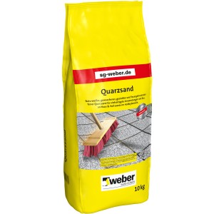 Gelber Sack Weber Quarzsand 10 kg, geeignet zum Füllen und Ausfugen von Flächen.