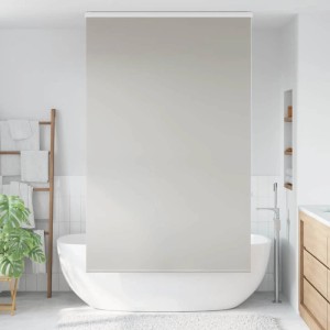 Hellgraues Duschrollo 120x240 cm von vidaXL im Badezimmer.