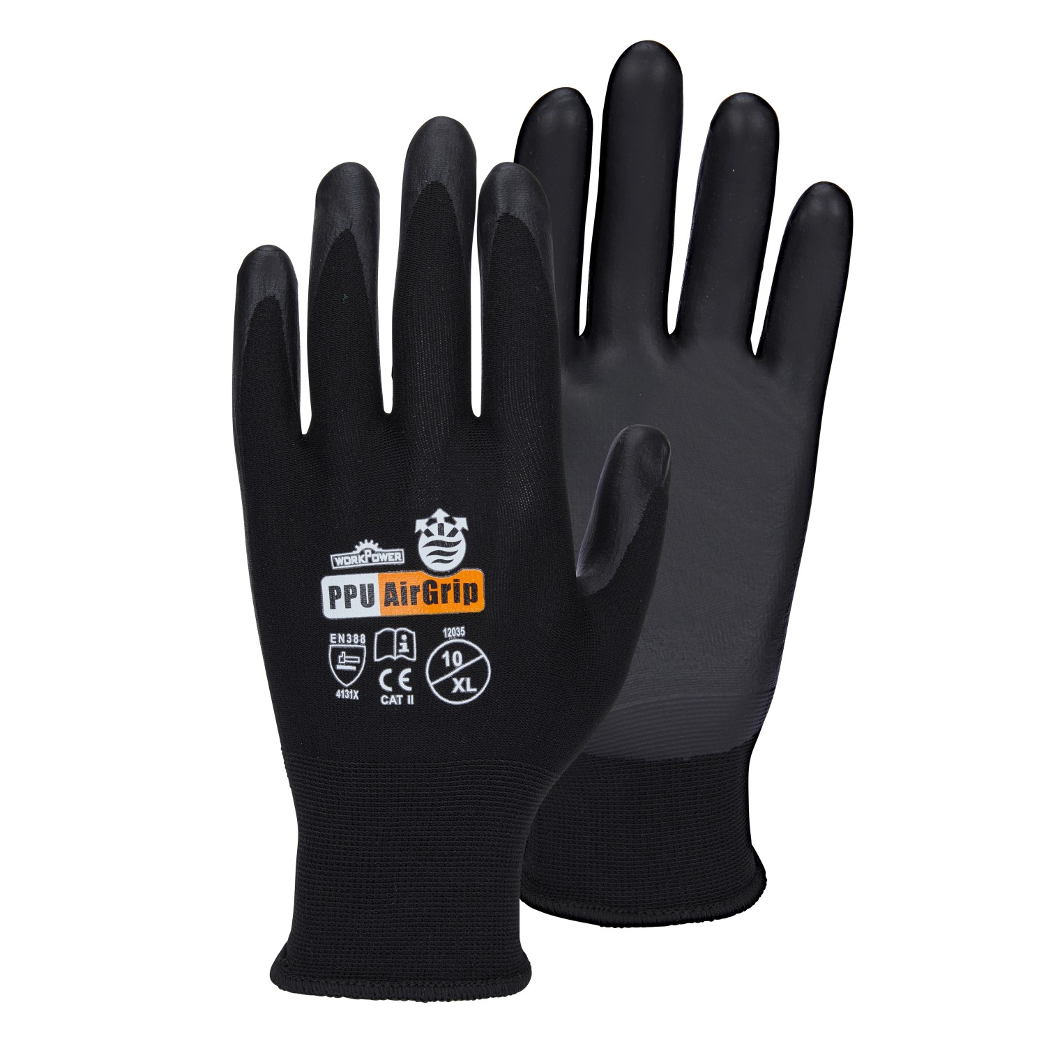 Workpower PPU-Arbeitshandschuh Airgrip Größe 9 Schwarz