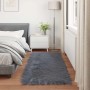 vidaXL Kunstschaffell Teppich Tafalla Anthrazit 100 x 200 cm Polyester 42021591_4