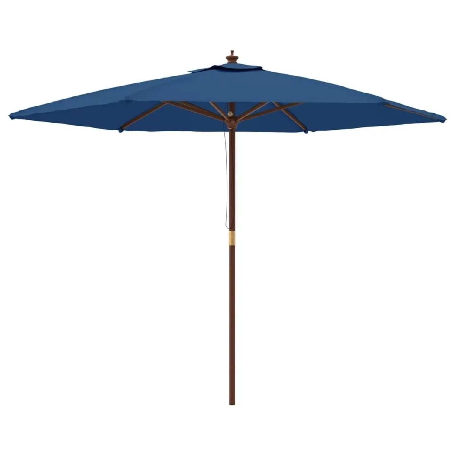 vidaXL Sonnenschirm mit Holzmast Azurblau 299x240 cm 363174