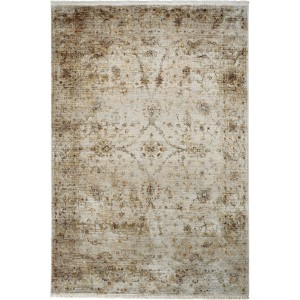 Beiger Obsession Teppich My Laos 80x150 cm mit detailreichem, modernem Design und Abrasch-Effekt.