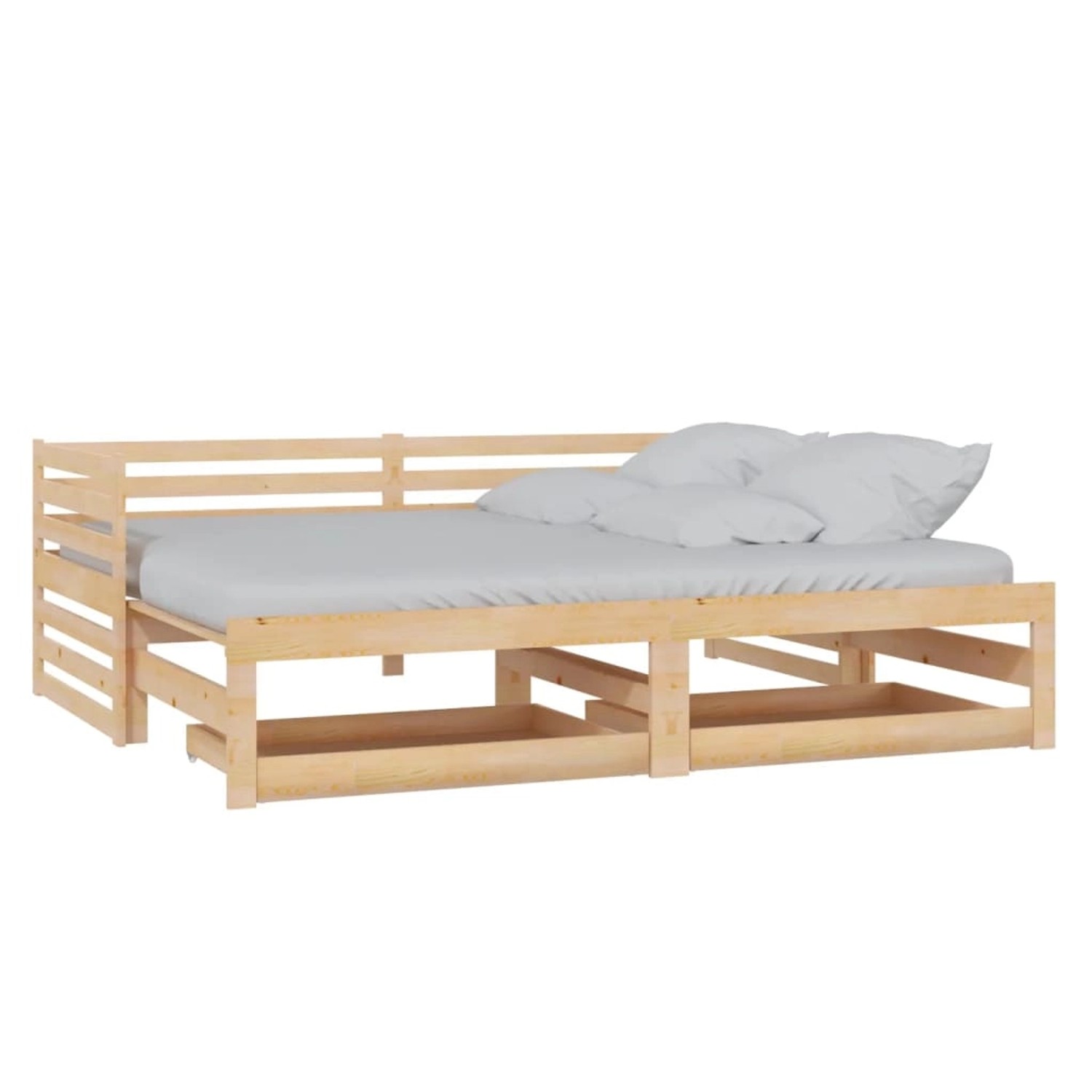 Thumbnail - vidaXL Ausziehbares Tagesbett 2x(90x200) cm Massivholz Kiefer Modell 1832128