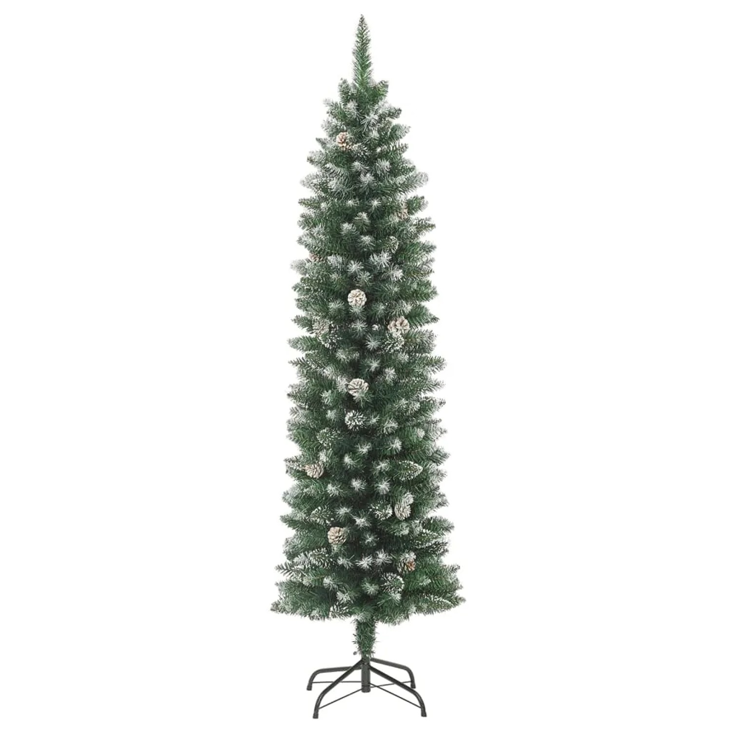 vidaXL Künstlicher Weihnachtsbaum mit Ständer Schlank 150 cm PVC 345165