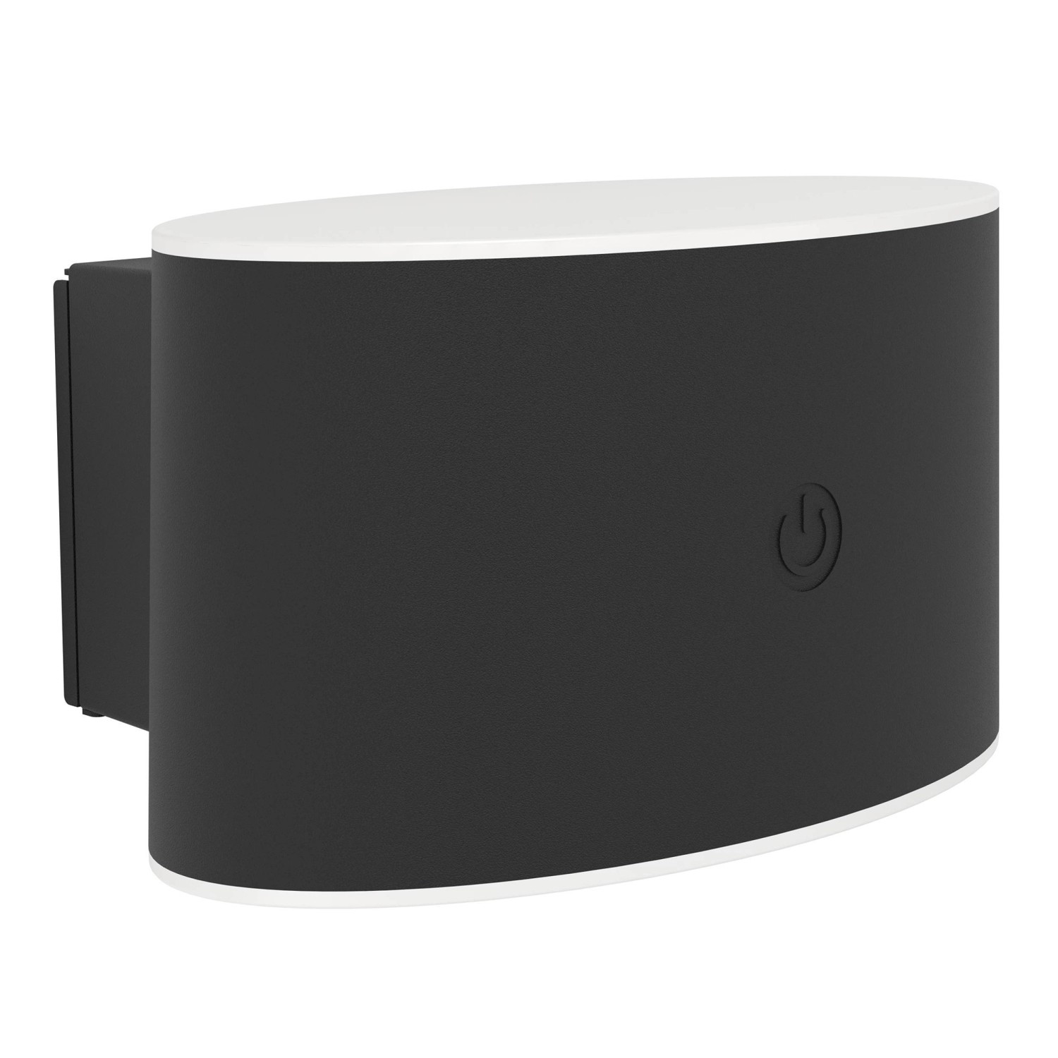 EGLO Außen-LED-Wandleuchte oval VALGIANO Schwarz m. Touch L 120mm IP44 günstig online kaufen