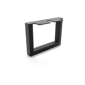 Schwarzes HEVVA Möbelbein GRAZ, 15 cm hoch, 20 cm tief, einzeln.