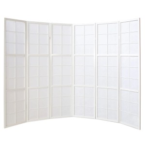 Homestyle4u 5-tlg. Paravent Shoji in Weiß 264x175 cm 440