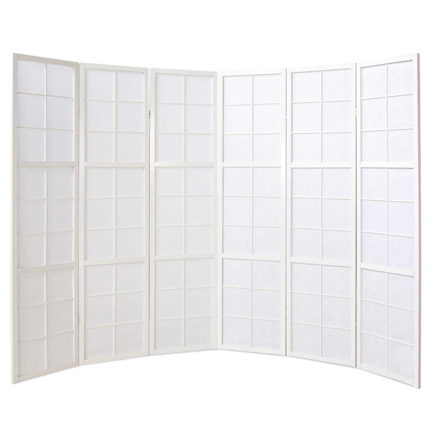 Homestyle4u 5-tlg. Paravent Shoji in Weiß 264x175 cm 440_3